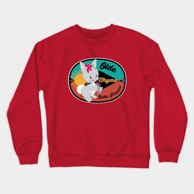 Bubble Tea Bunny Crewneck Sweatshirt by AltTabStudio